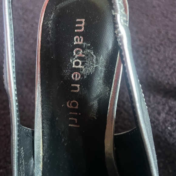 Madden Girl Metallic Silver Heels - Picture 3 of 7